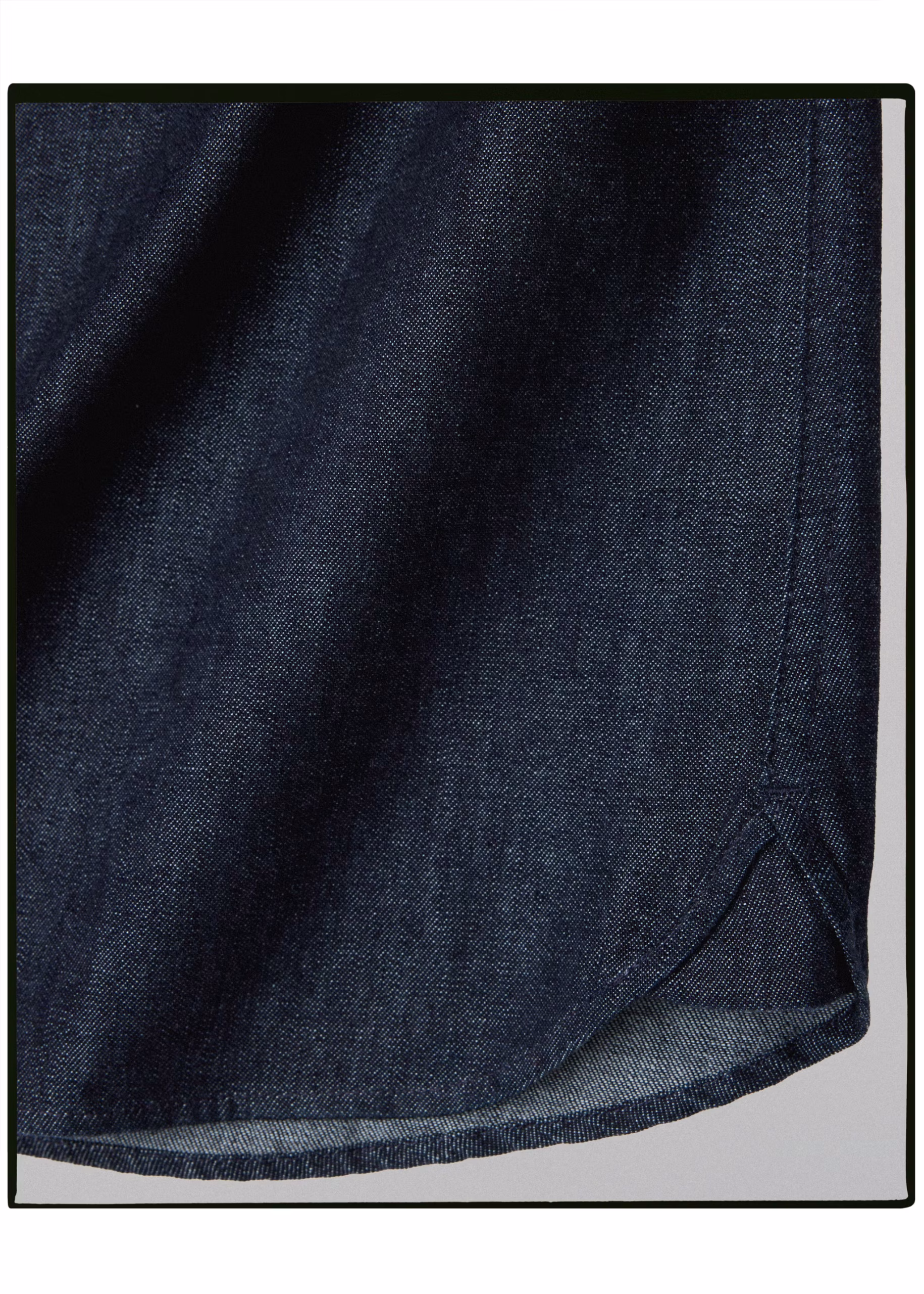 100% Italian cotton denim shirt (Open Blue) - Image 2