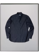 100% Italian cotton denim shirt (Open Blue)