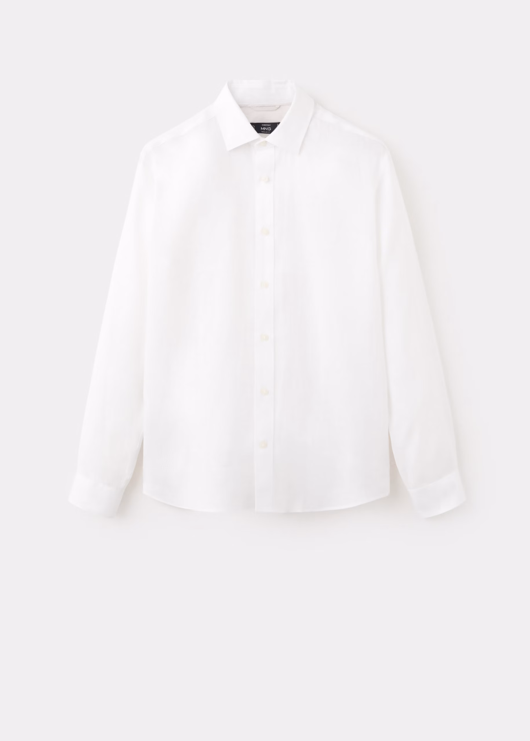 Regular-fit 100% linen shirt