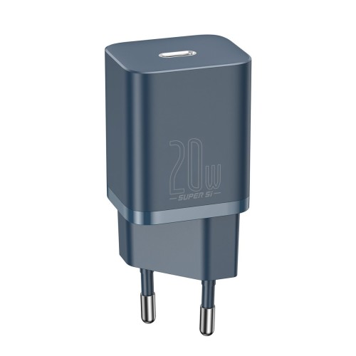 Baseus Super Si Quick Charger 1C 20W Wall Charger with 1m USB-C - Lightning Cable - Blue - Image 2