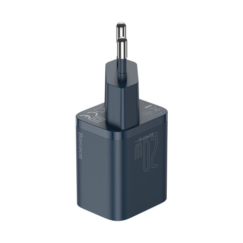 Baseus Super Si Quick Charger 1C 20W Wall Charger with 1m USB-C - Lightning Cable - Blue - Image 3